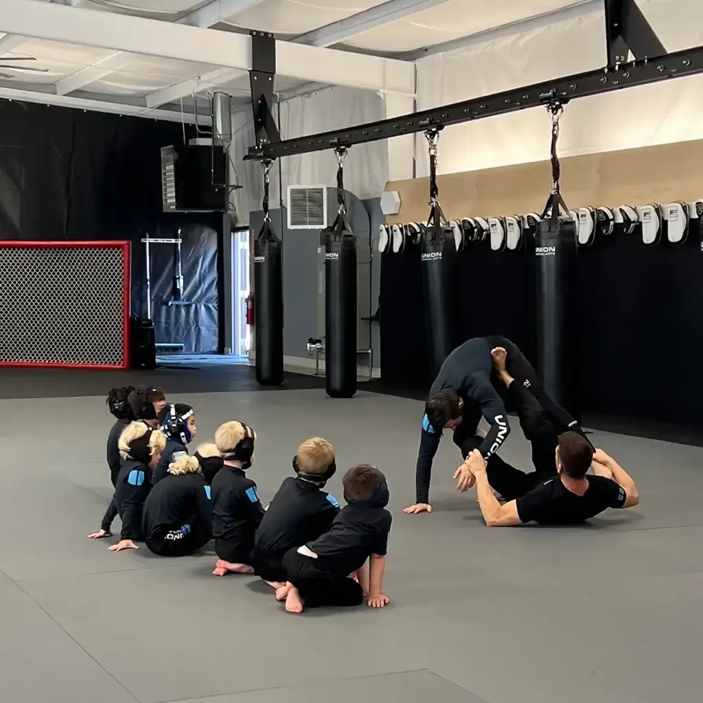 Kids training in Jiu Jitsu with Coach Nolan
